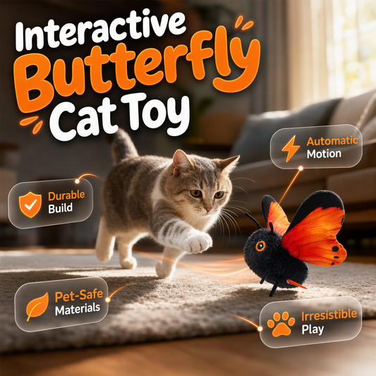 Smart Sensing Automatic Flapping Butterfly Cat Toy