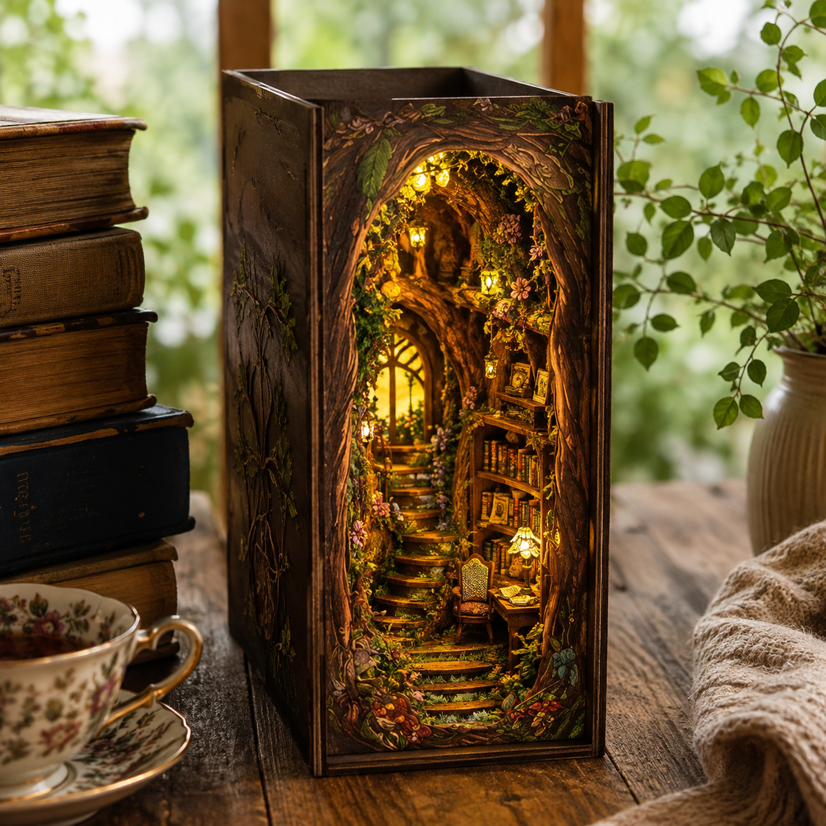 Enchanted Forest Library Book Nook Kit