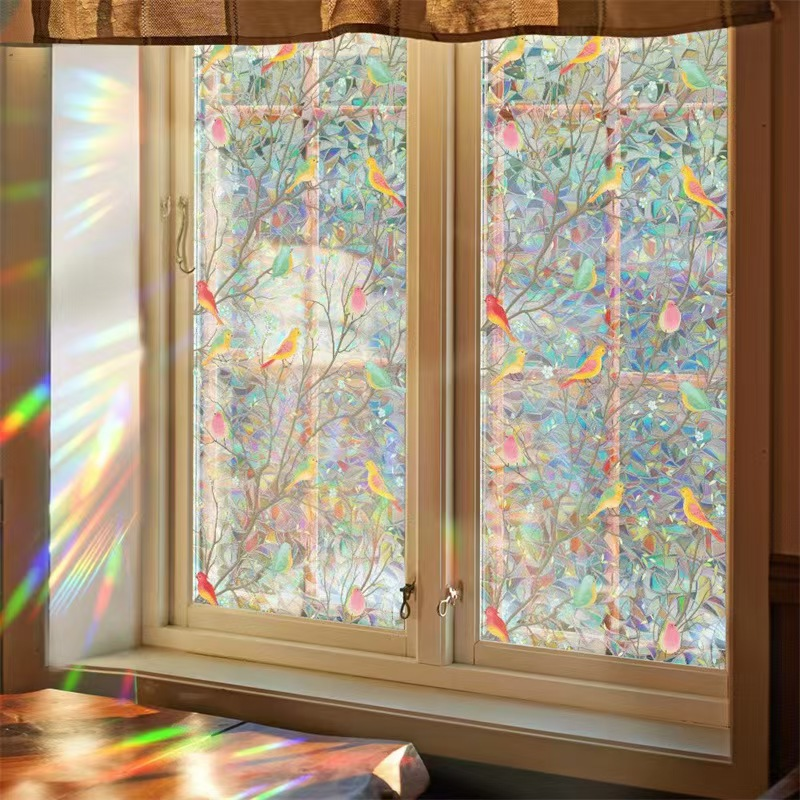 Floral Static Cling Window Film – No Glue, Added Privacy & Cut-to-Fit