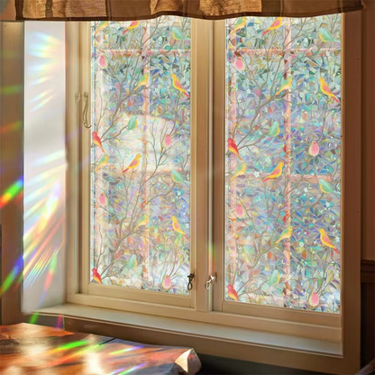 Floral Static Cling Window Film – No Glue, Added Privacy & Cut-to-Fit