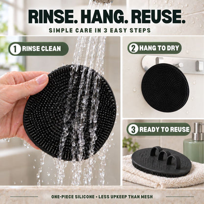 Soft Silicone Shower Scrubber – 4 Pack