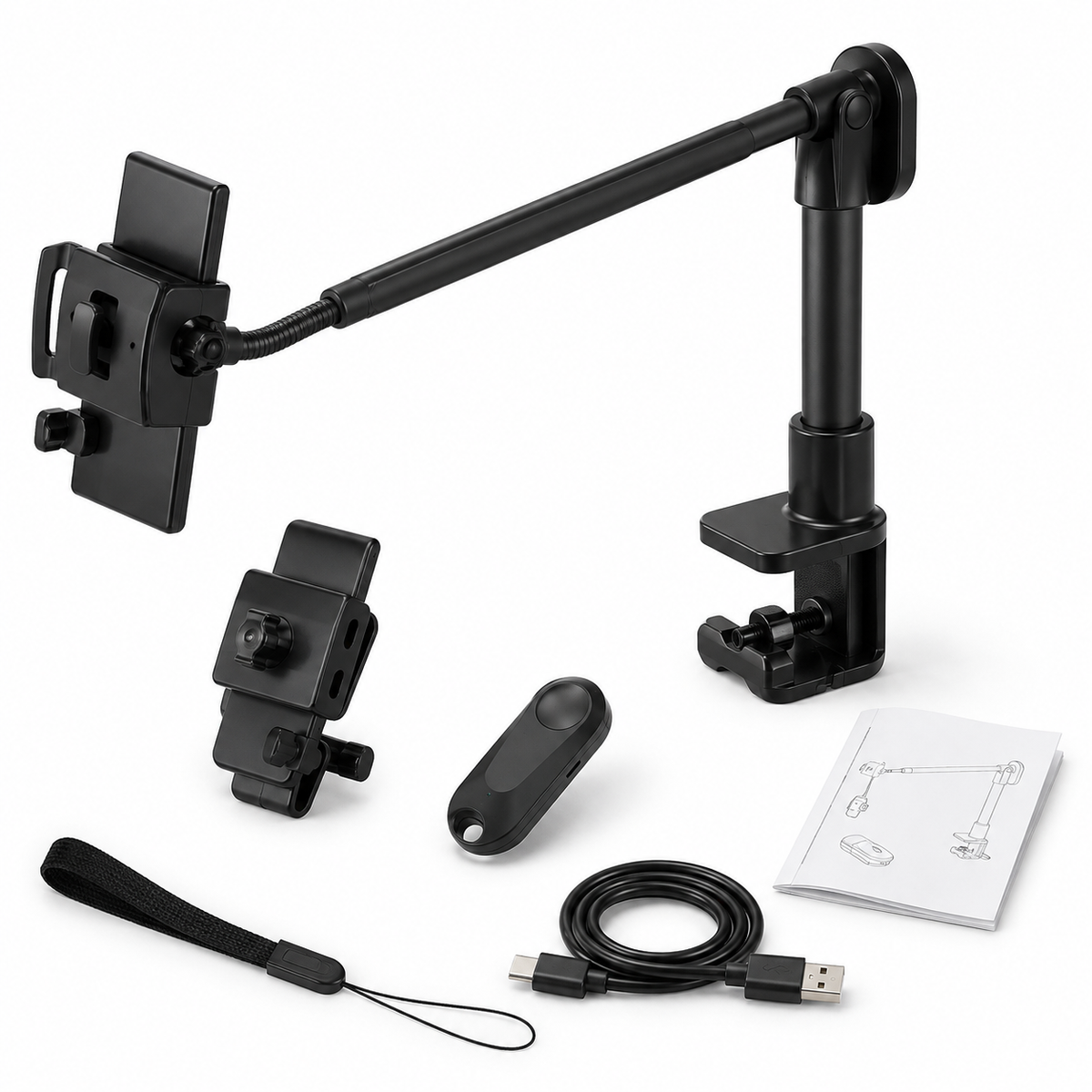 Hands-Free E-Reader Holder + Remote Page Turner