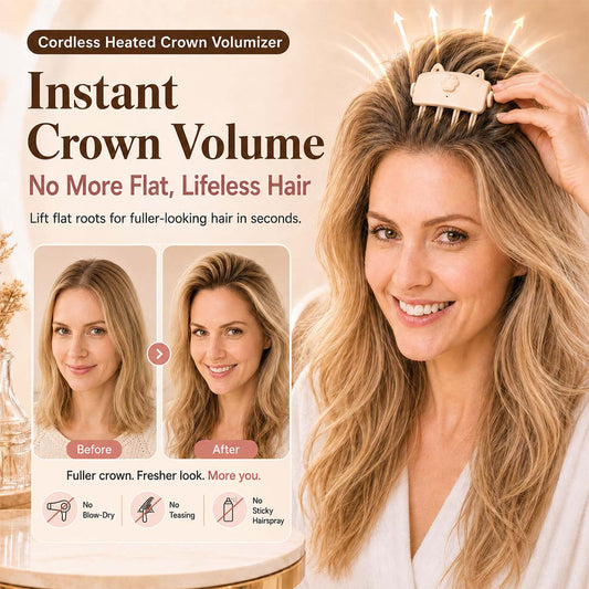 Cordless Heated Crown Volumizer — Make Flat Hair Look Fuller