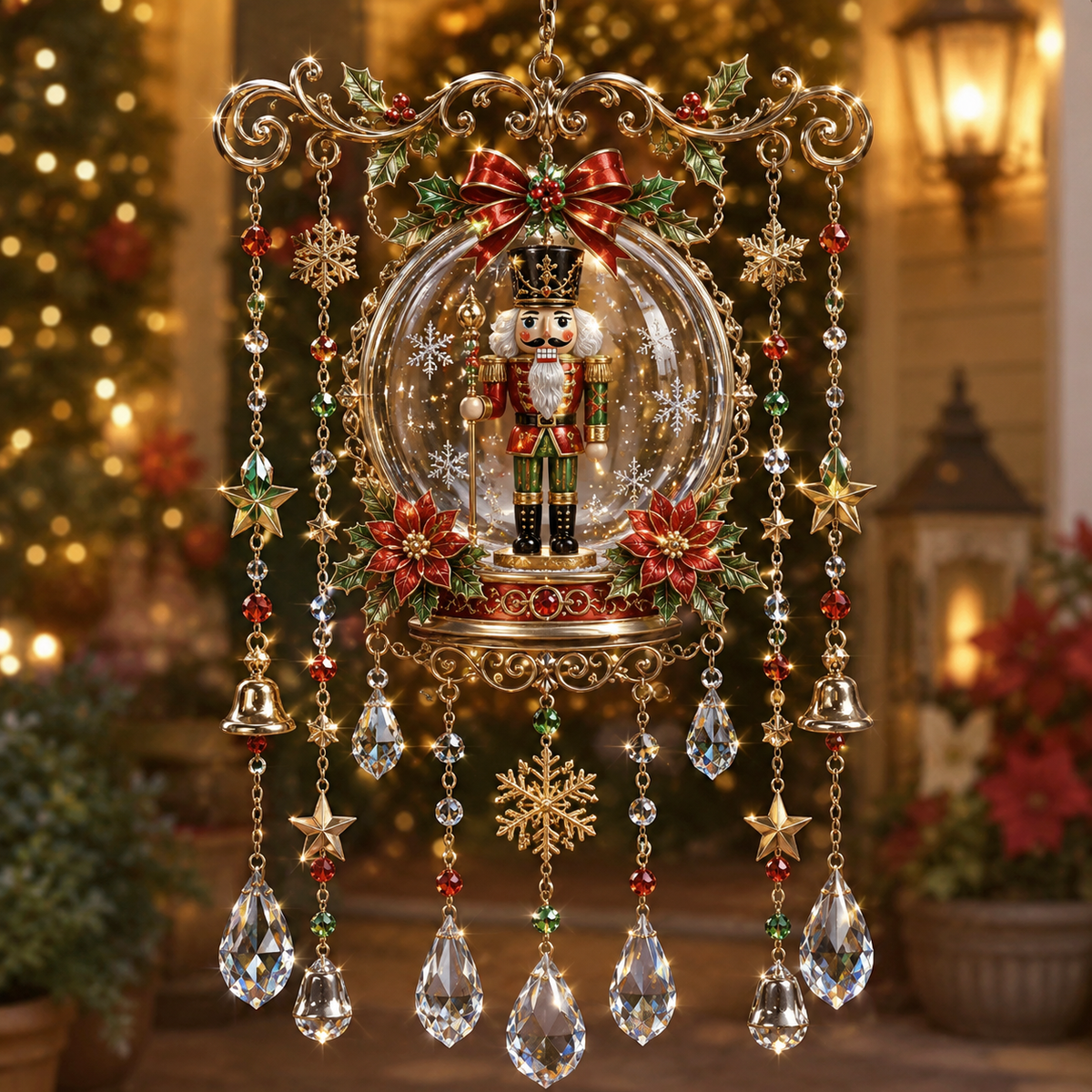 🎁 51% OFF — Sparkling Crystal Christmas Wind Chime | Magical Holiday Decor