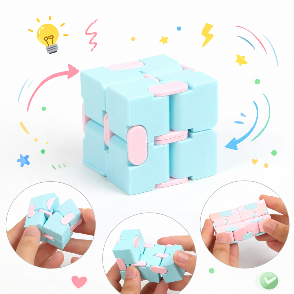 The Infinite Fold: A Minimalist Kinetic Cube for Deep Focus