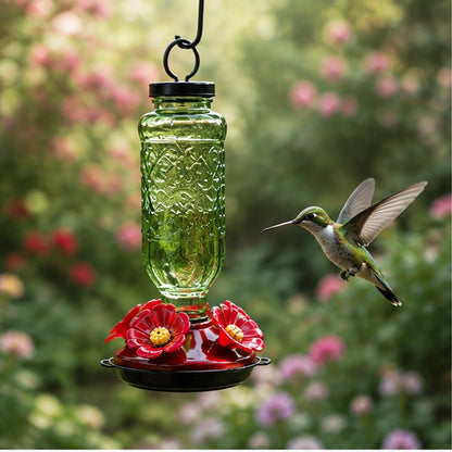 Hummingbird Glass Feeder