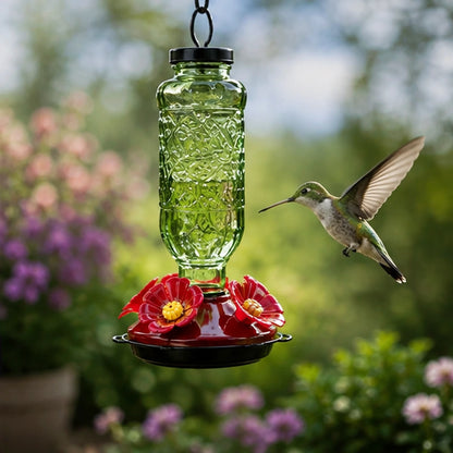Hummingbird Glass Feeder