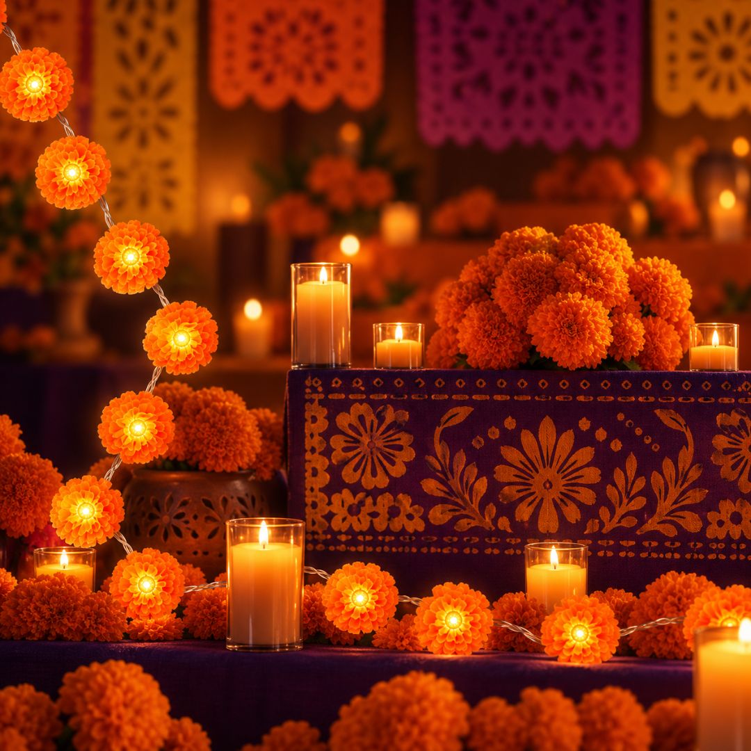 Marigold LED Ofrenda & Memorial Lights